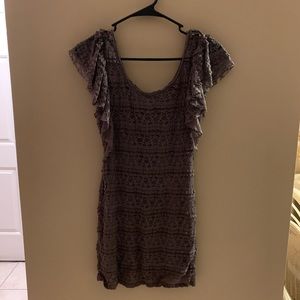 Dove Gray/ Purple Dress